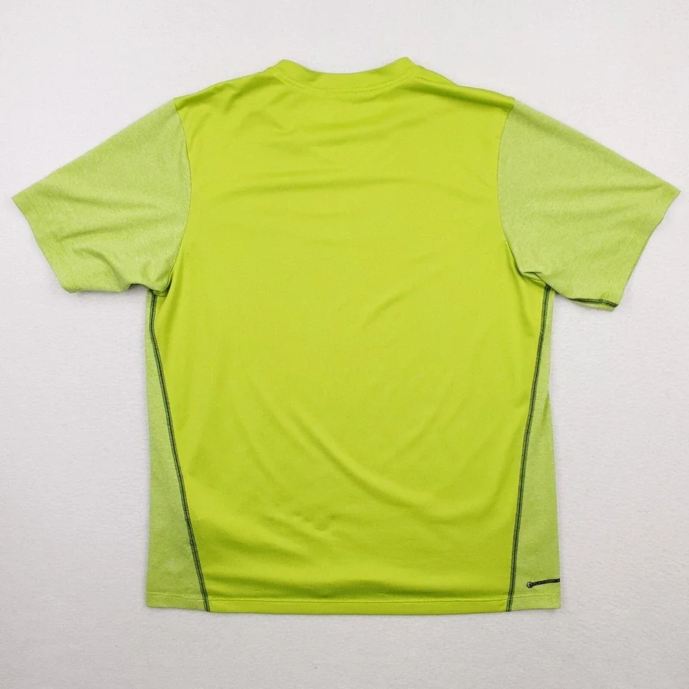 North Face Shirt Mens Medium Green Reactor Running V Neck Flashdry XD Training